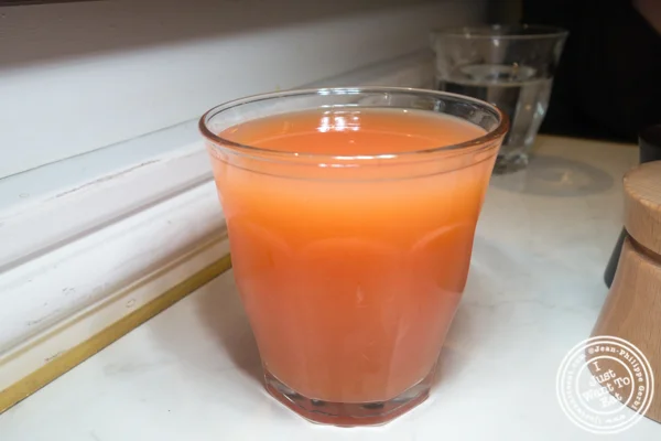 Grapefruit juice at Maison Kayser in NYC, NY