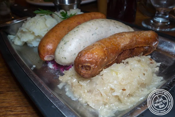 Sausage sampler at Heidelberg on the Upper East Side