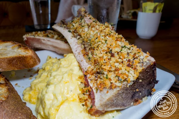 Scrambled eggs and bone marrow at The Dearborn in Chicago, IL