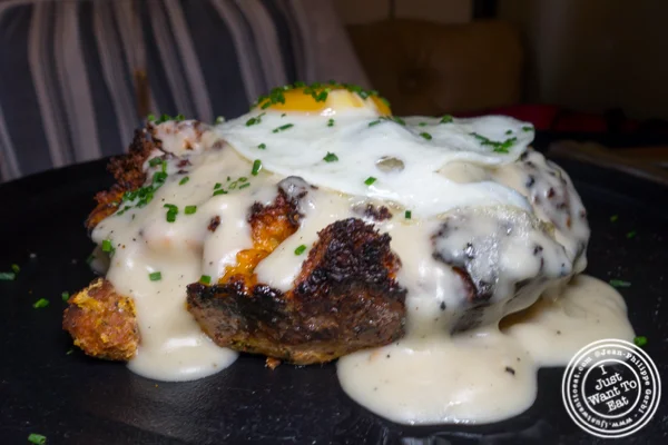 Chorizo and goat cheese strata at The Dearborn in Chicago, IL