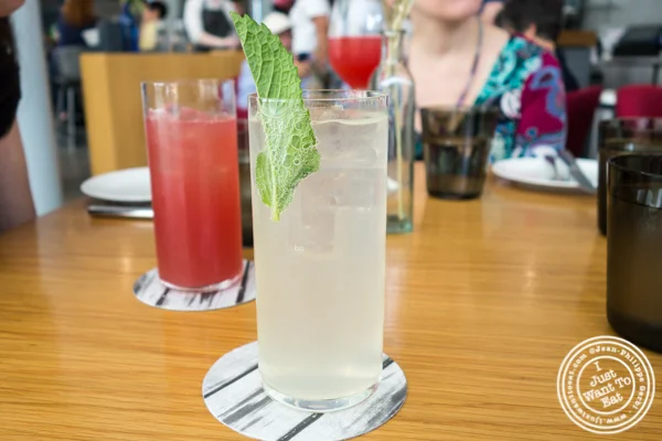 Mint and lemon soda at Untitled in NYC, NY