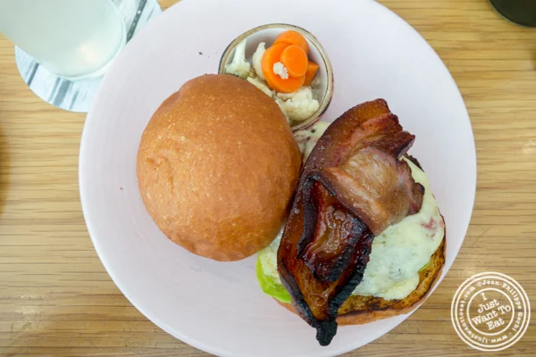 Cabbot cheddar burger at Untitled in NYC, NY