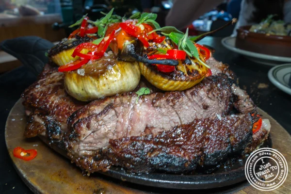 Dirty ribeye at Antique Bar and Bakery in Hoboken, NJ
