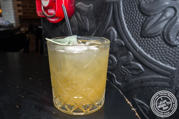 Johnny Friendly cocktail at Antique Bar and Bakery in Hoboken, NJ