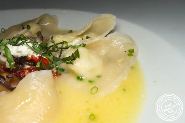 Goat cheese ravioli at Ocean Prime in NYC, NY