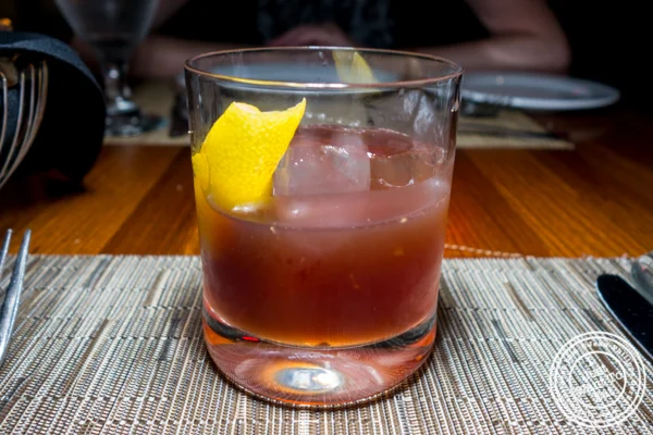 Rye on the Hudson cocktail at Ocean Prime in NYC, NY