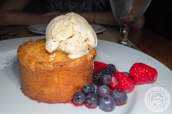 Warm butter cake at Ocean Prime in NYC, NY
