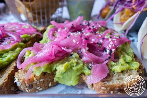 Avocado toast at Shaka Bowl in Hoboken, NJ