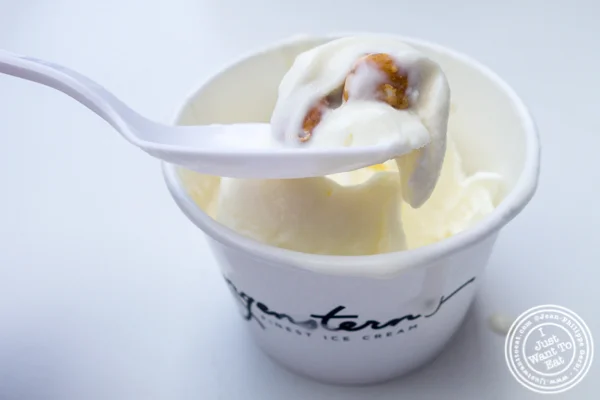 Mascarpone with salted hazelnuts at Morgenstern’s Finest Ice Cream in NYC, NY