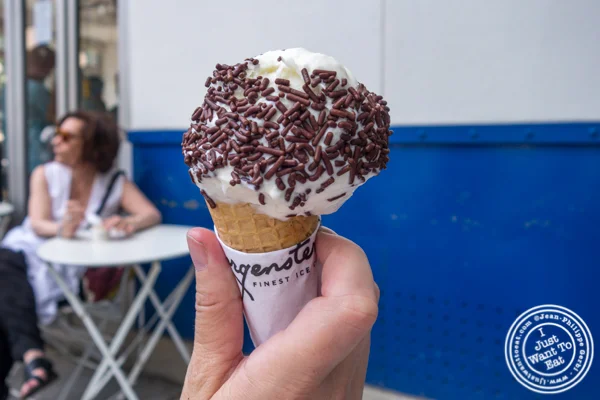 Coconut on a cone at Morgenstern’s Finest Ice Cream in NYC, NY