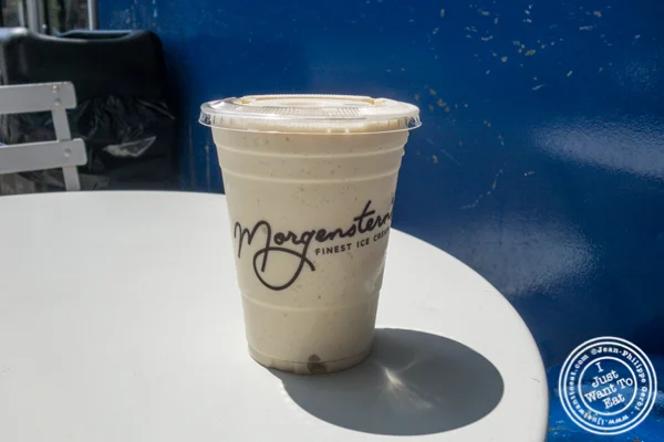 Burnt honey Vanilla milkshake at Morgenstern’s Finest Ice Cream in NYC, NY