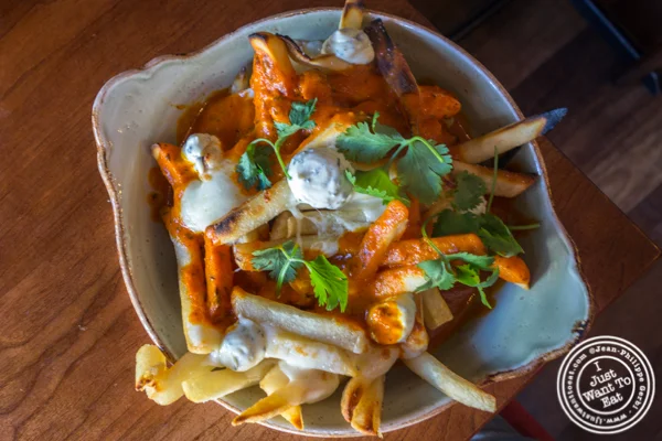 Butter chicken poutine at Soul Curry in Hoboken, NJ