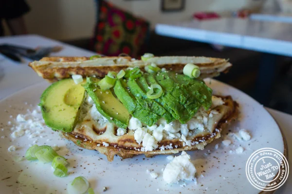 The Millenial dosa waffle at Simply Chai in Hoboken, NJ