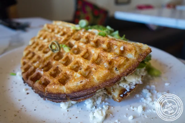 The Millenial dosa waffle at Simply Chai in Hoboken, NJ