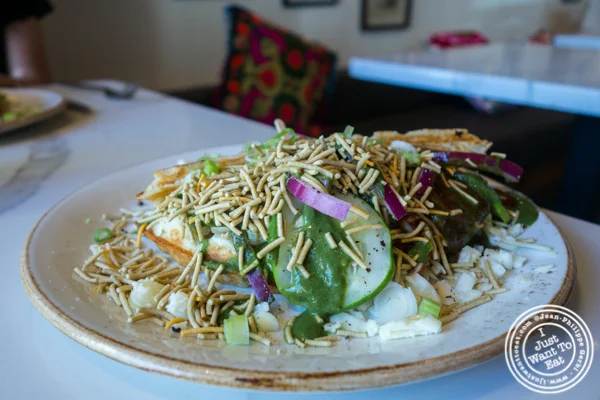 Bombay dreams dosa waffle at Simply Chai in Hoboken, NJ