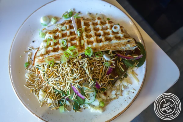 Bombay dreams dosa waffle at Simply Chai in Hoboken, NJ