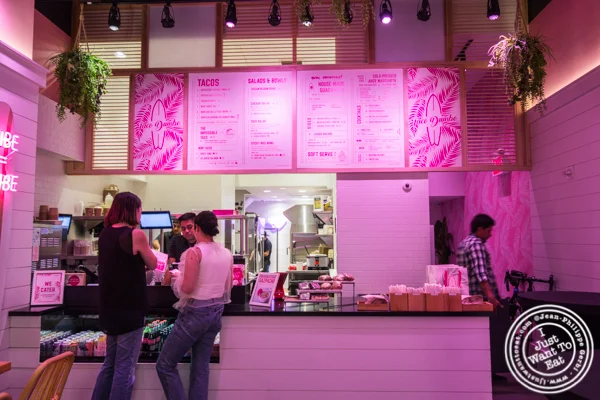 Counter at Taco Dumbo in NYC, NY