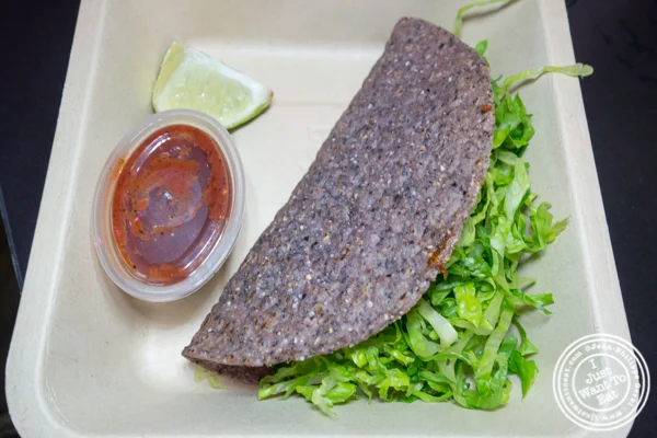Impossible taco at Taco Dumbo in NYC, NY