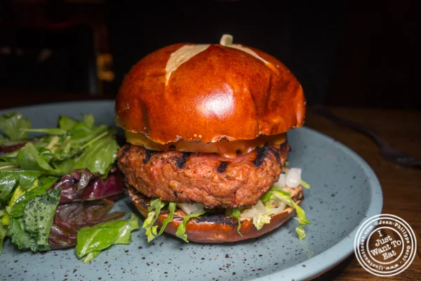 Vegan burger at The Rag Trader in NYC, NY