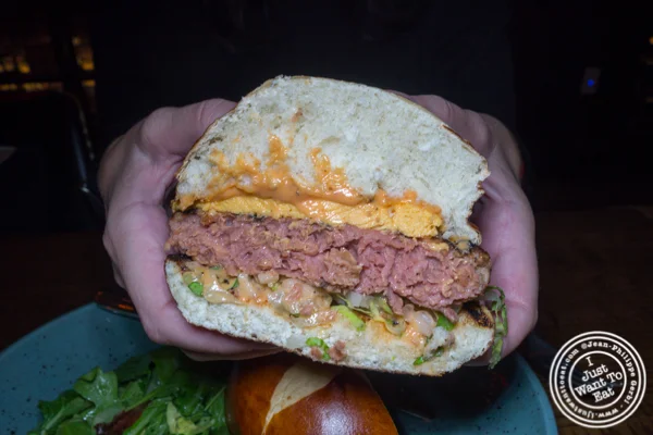 Vegan burger at The Rag Trader in NYC, NY