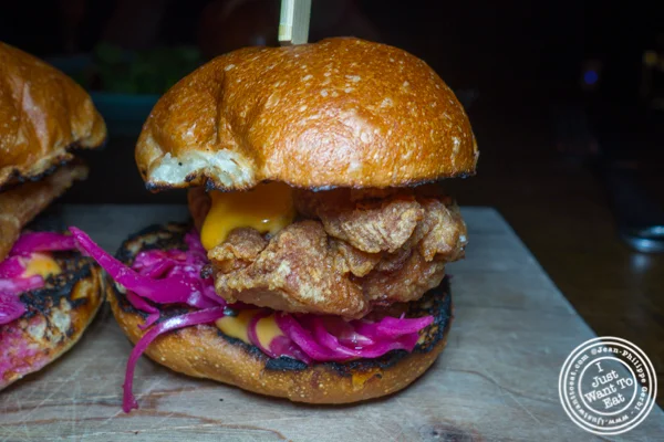 Fried chicken sliders at The Rag Trader in NYC, NY