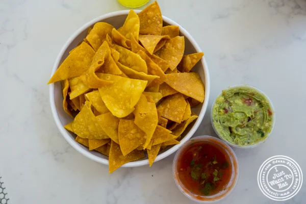 Guacamole and chips at Pico Taco in Hoboken, NJ