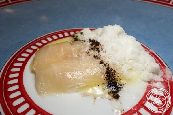 Grilled hamachi in abstract at Osteria Francescana in Modena, Italy