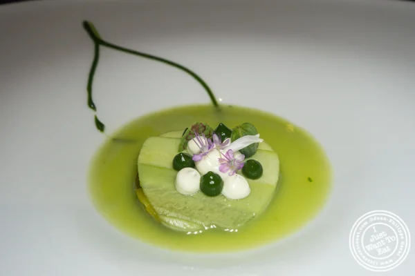 Vegetarian version of Autumn in NY at Osteria Francescana in Modena, Italy