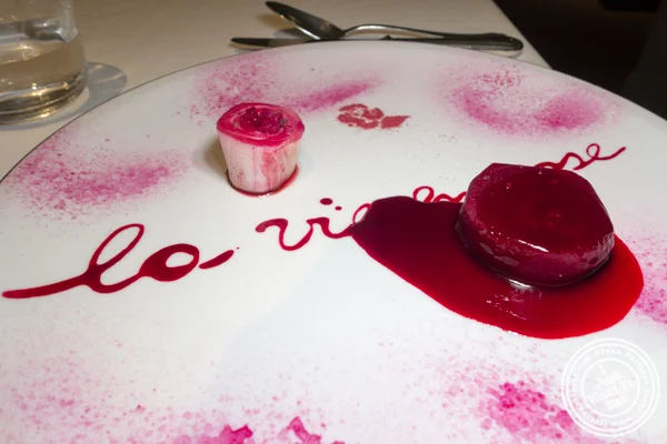 Vegetarian La vie en rose at Osteria Francescana in Modena, Italy