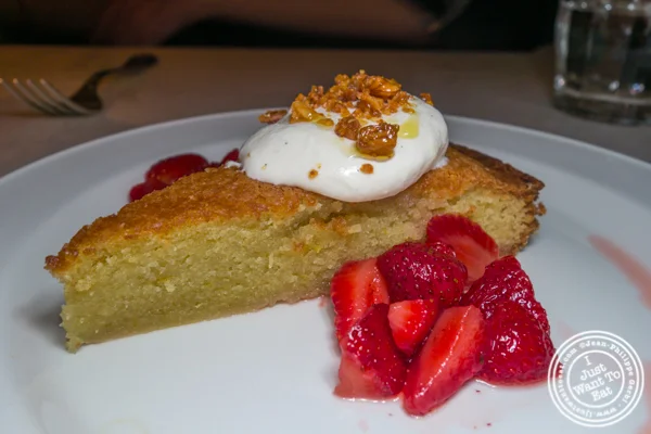 Olive oil cake at La Pecora Bianca, Midtown East