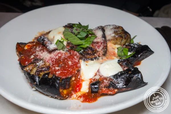 Eggplant parmesan at La Pecora Bianca, Midtown East