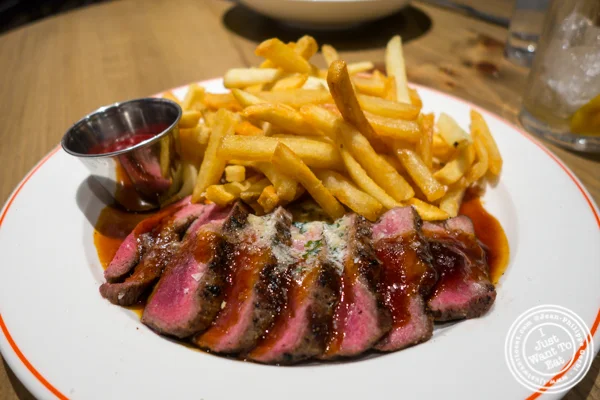 Steak frites at Belcampo in Hudson Yards
