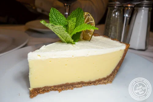 Key lime pie at Gallaghers Steakhouse in NYC, NY