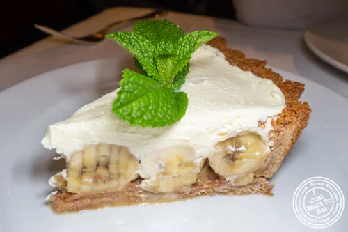 Banana cream pie at Gallaghers Steakhouse in NYC, NY
