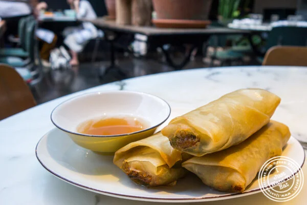Vegetable spring rolls at Hao Noodles in Chelsea