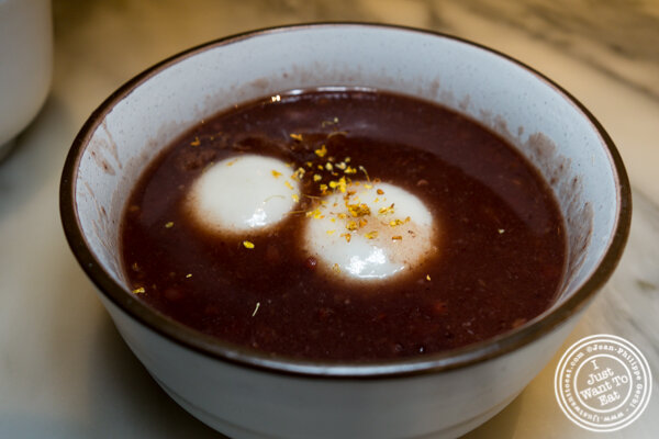 Black sesame rice balls at Hao Noodles in Chelsea