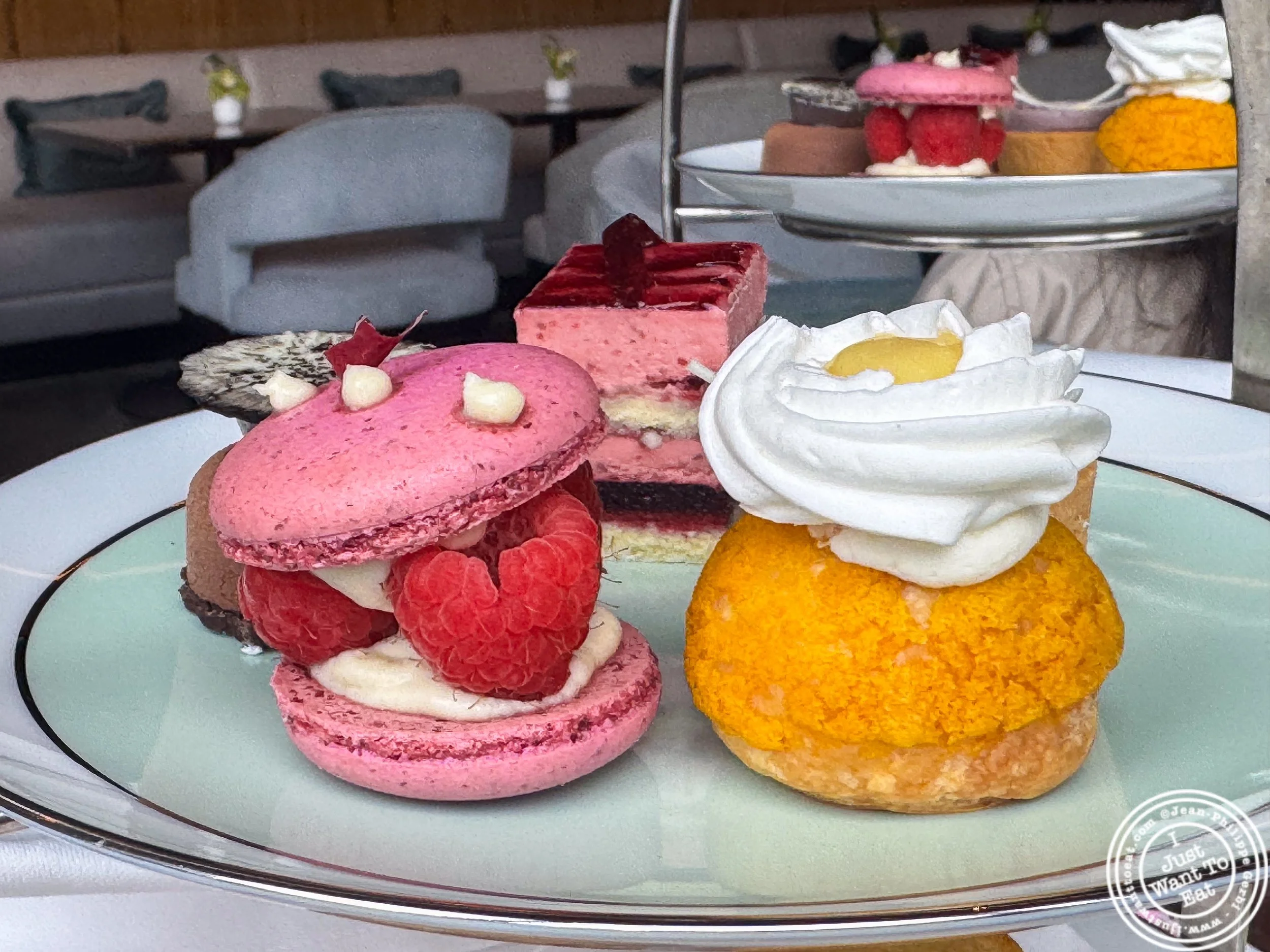Macaron and chou at The Mandarin Oriental in NYC