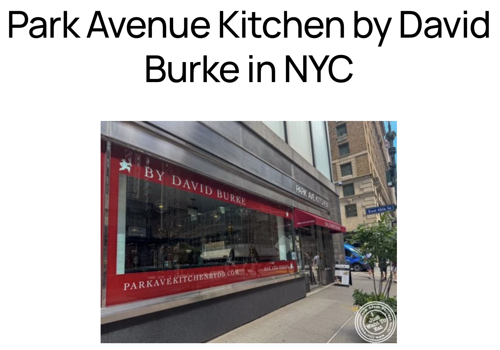 Post about Park Avenue Tavern by David Burke