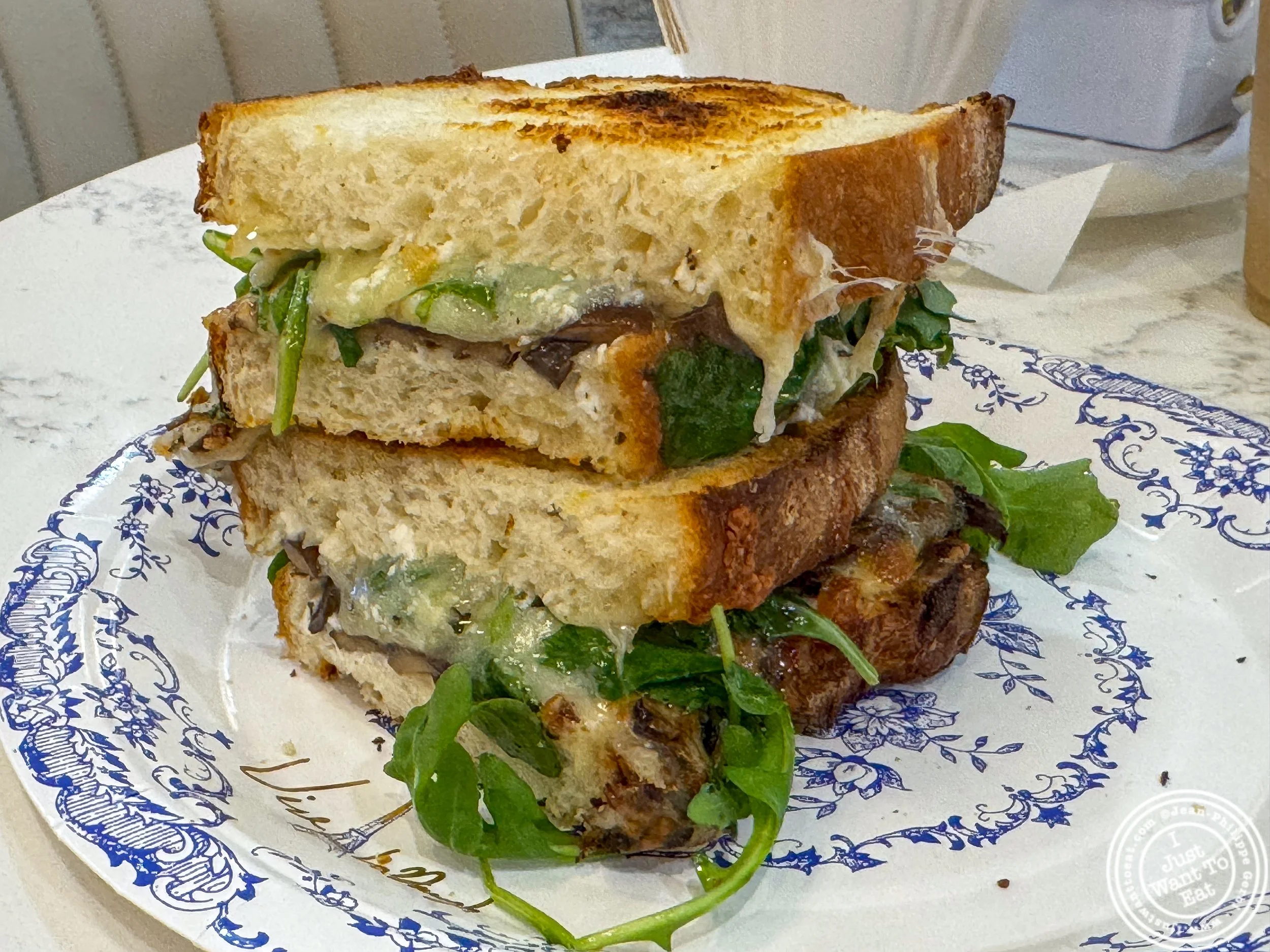 Mushroom panini at Viva La Dough in NYC, NY
