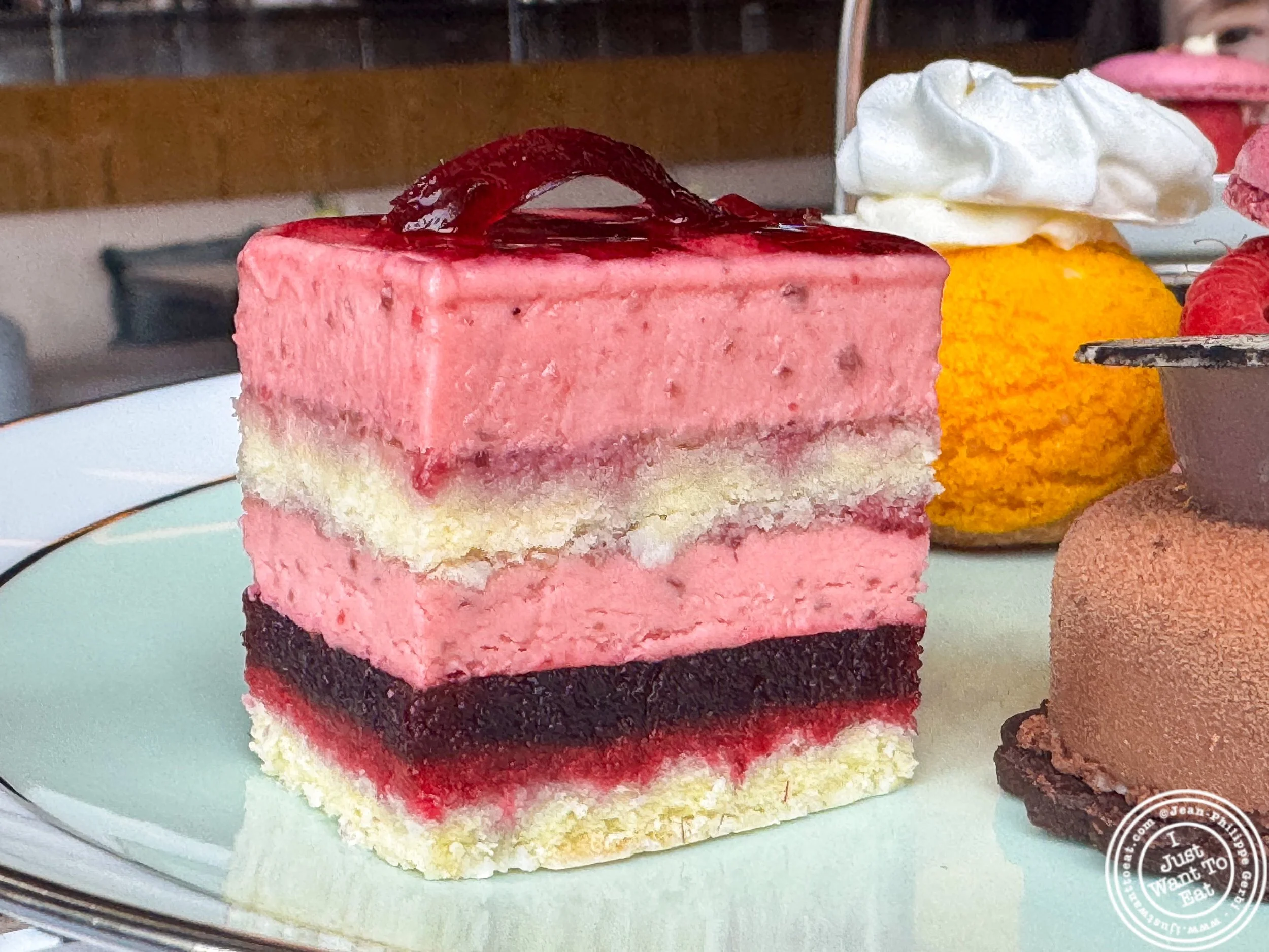 Hibiscus mousse cake at The Mandarin Oriental in NYC