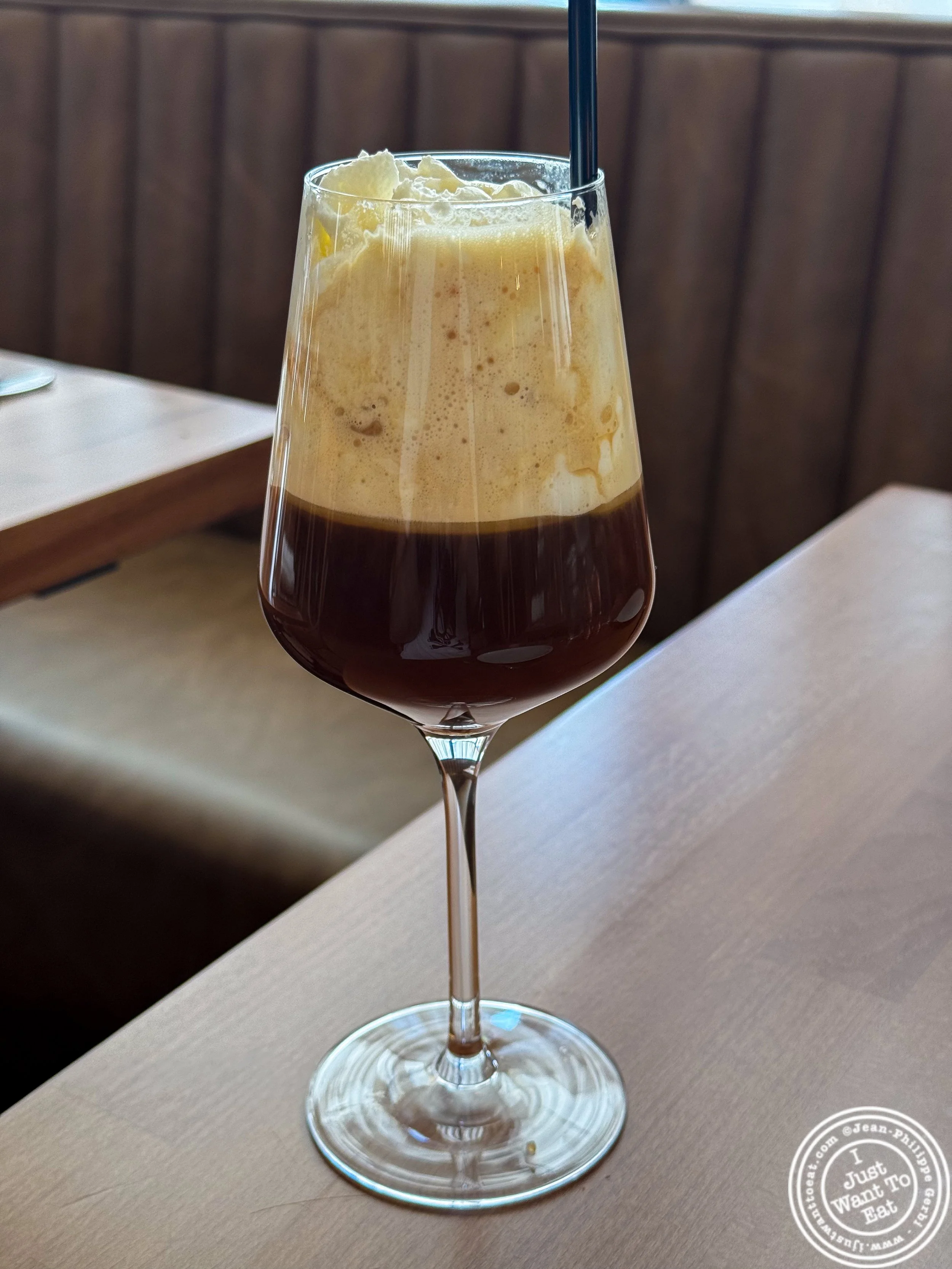 Irish coffee at Viv & Jules in Hoboken, NJ