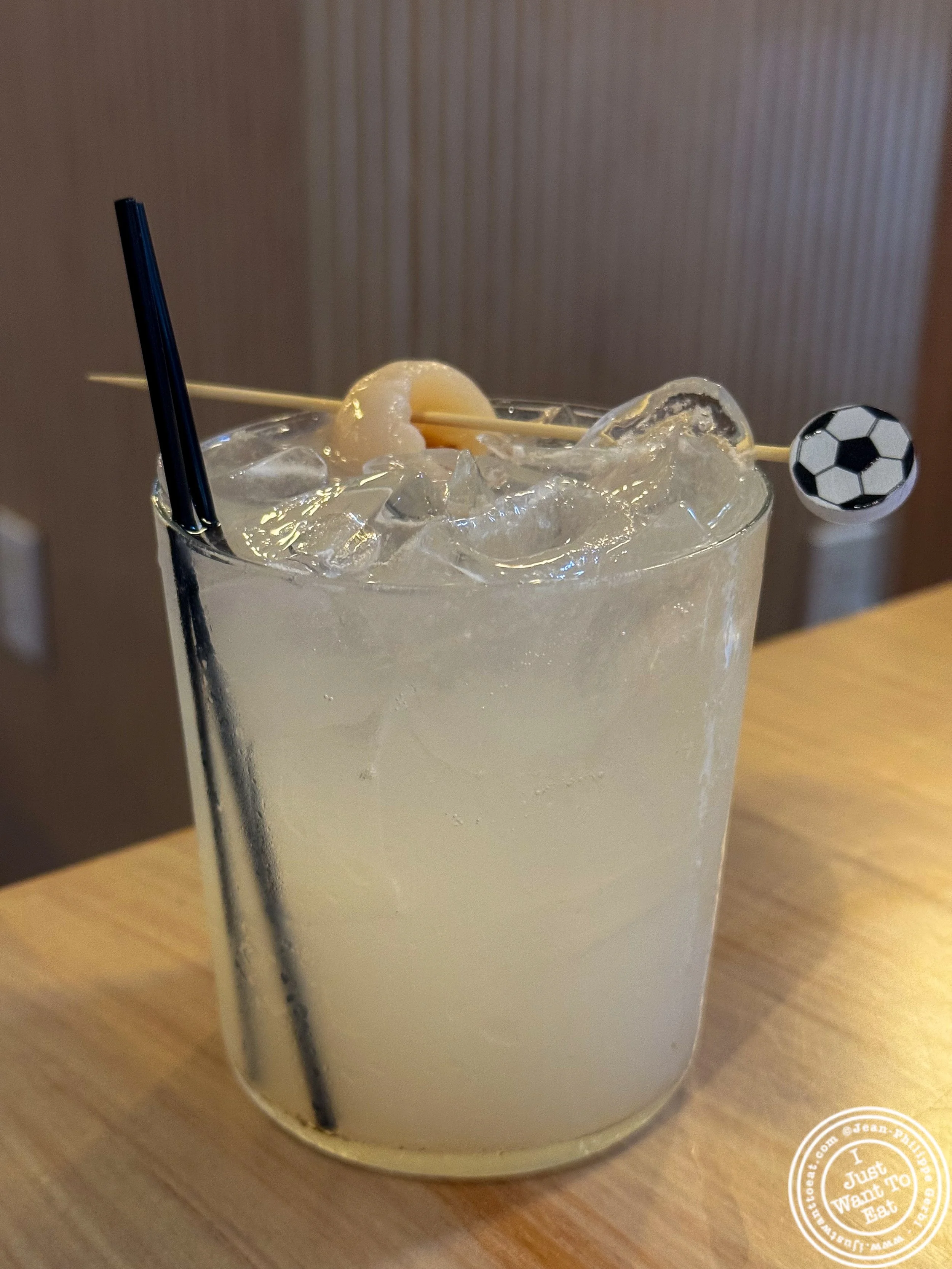 Lychee mocktail at Happy Tuna, Japanese restaurant in NYC, NY