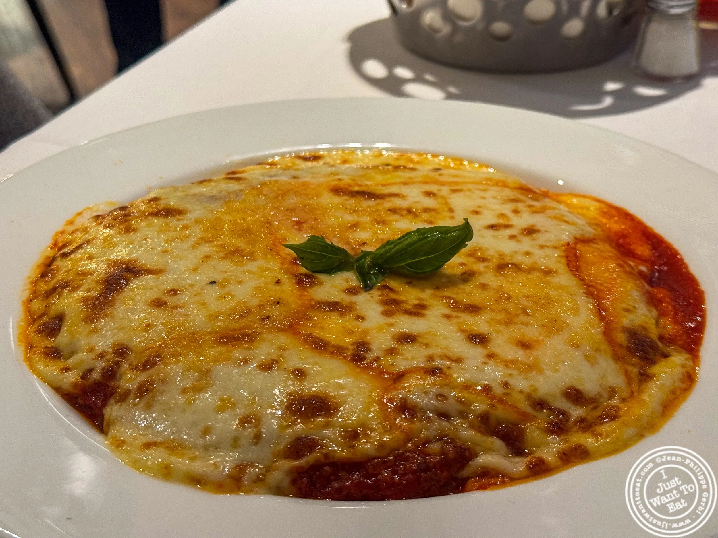Chicken parmesan at at Ramerino Italian Prime in NYC, NY
