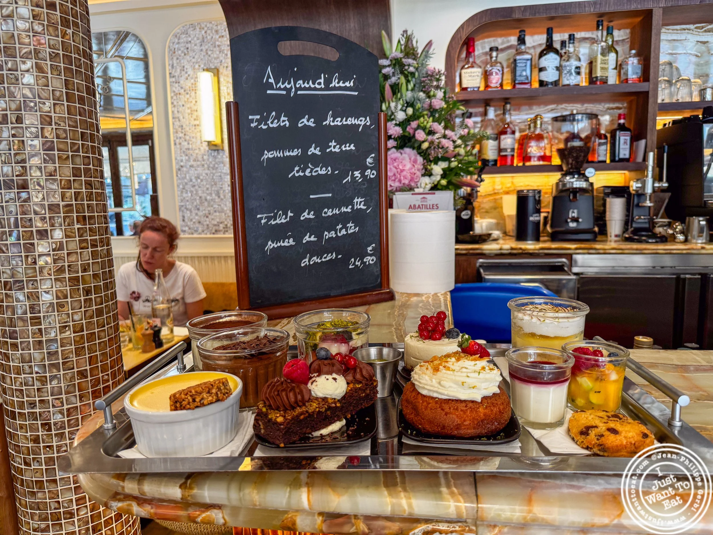 Dessert selection at La Terrasse Cent Huit in Paris, France
