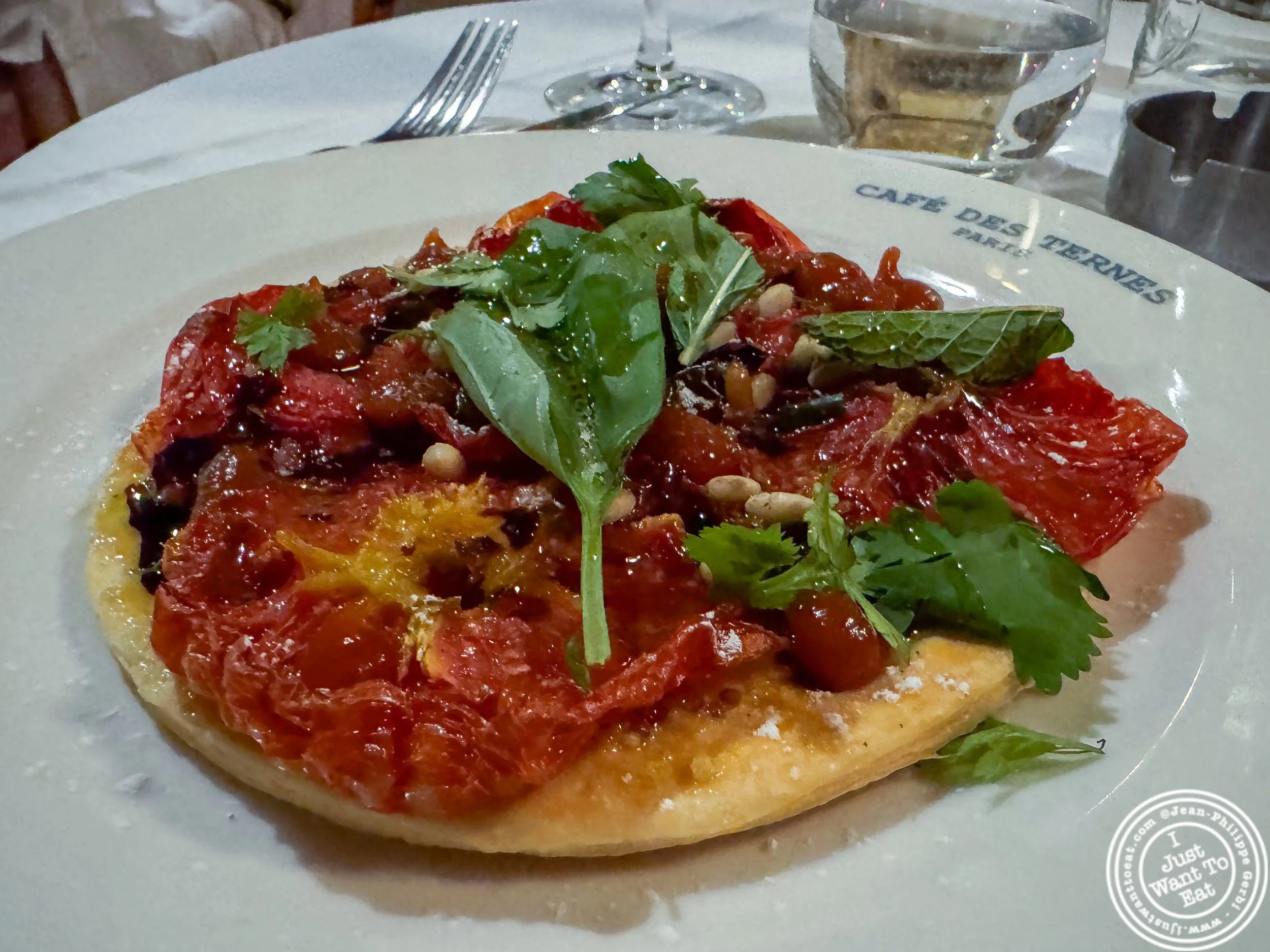 Tomato tart at Café des Ternes, Paris, France