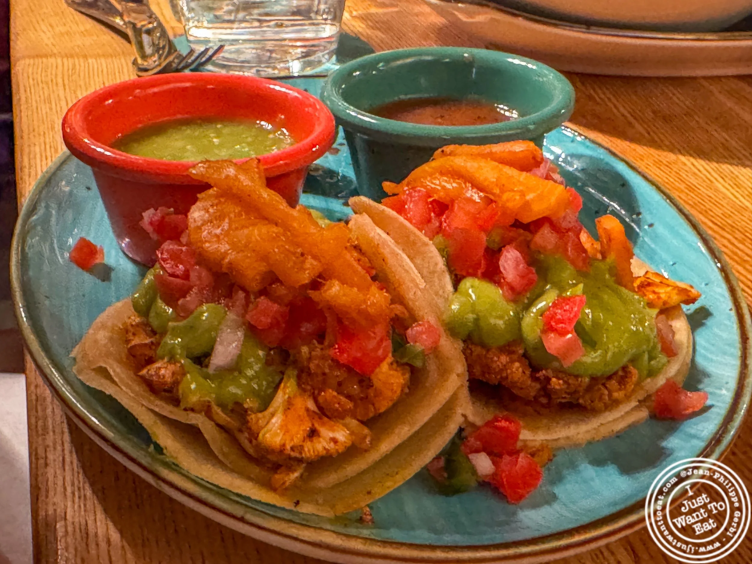 Cauliflower Al Pastor tacos at San Patricios Cantina and Irish Pub