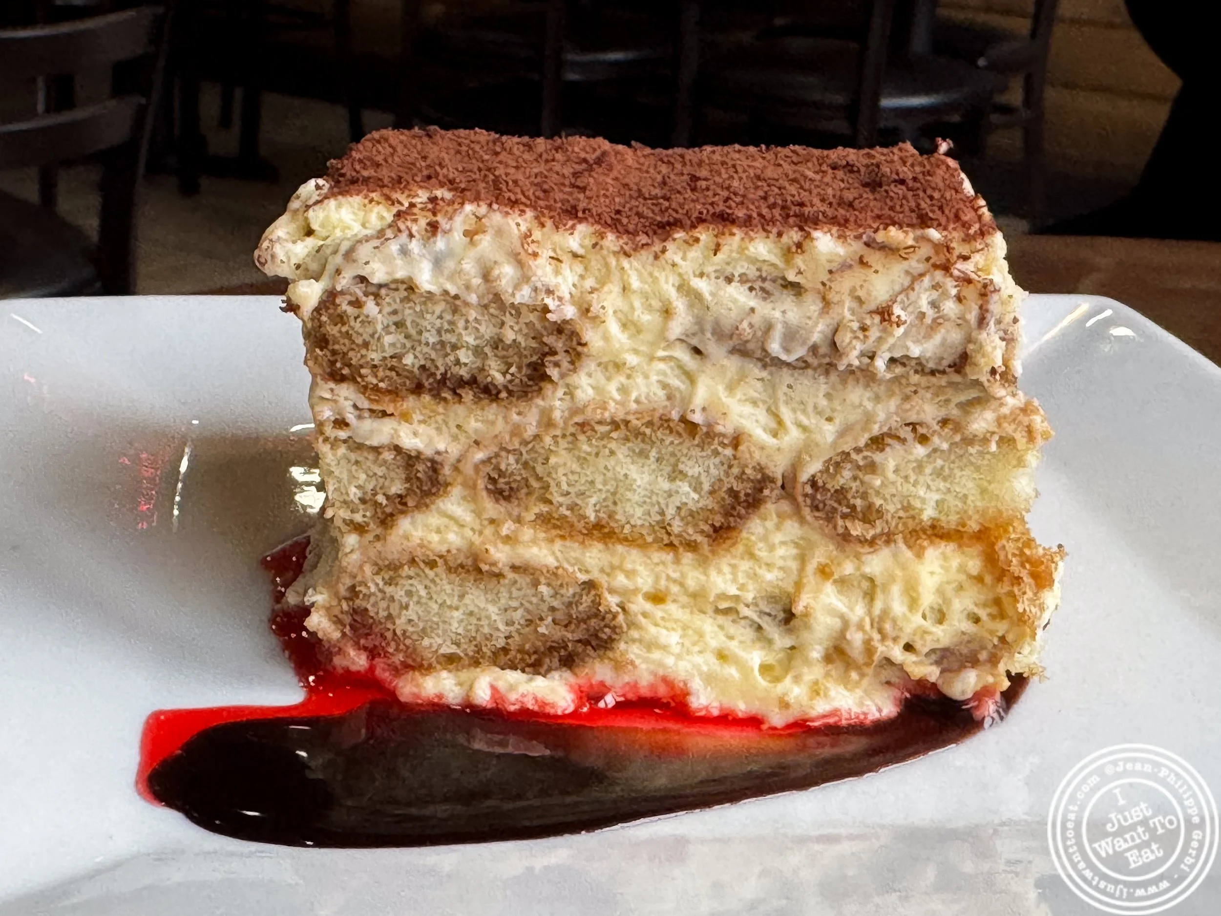 Tiramisu at Bella Trattoria & Pizzeria in Guttenberg, NJ
