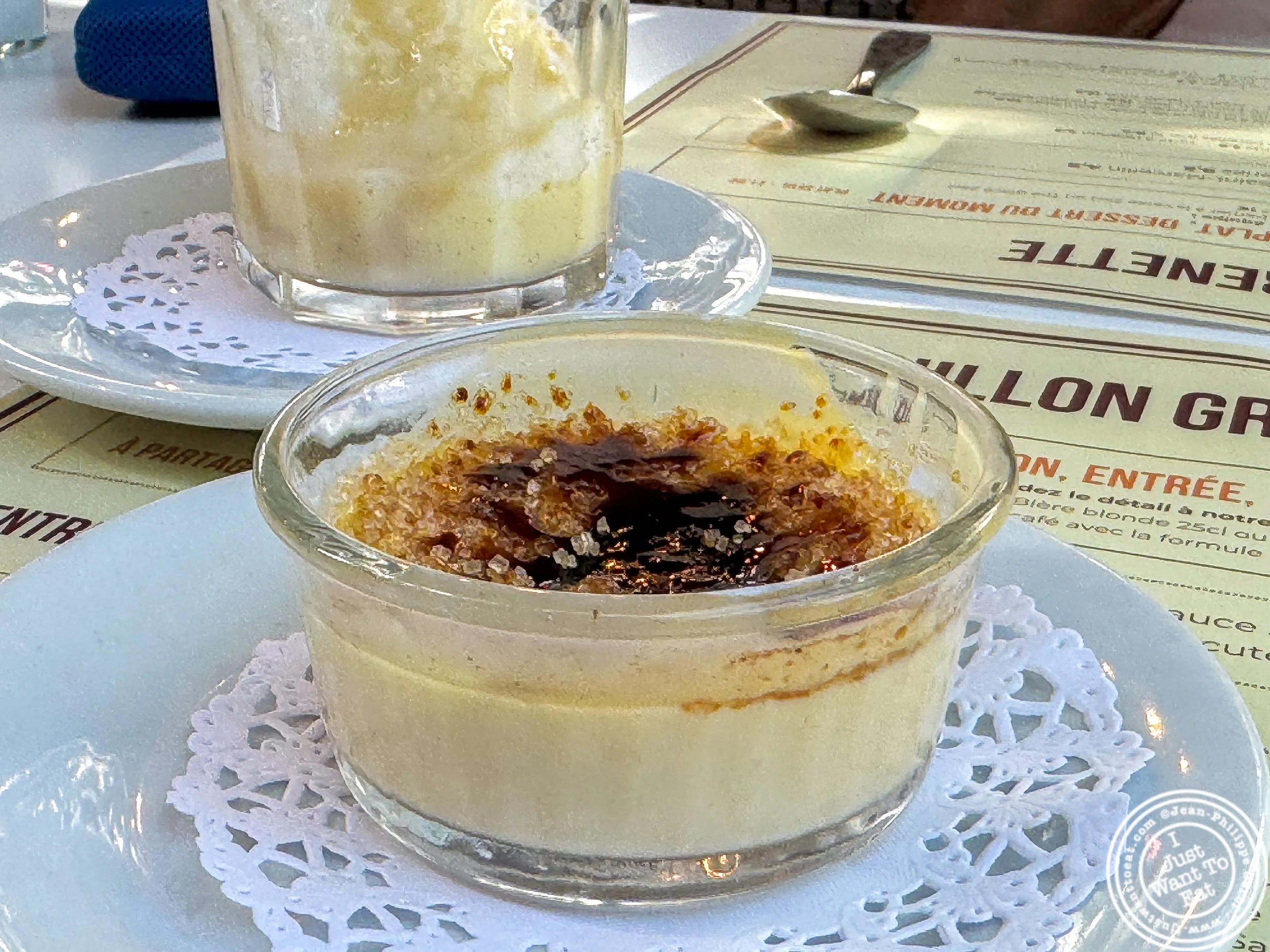 Creme brûlée at Bouillon Grenette in Grenoble, France