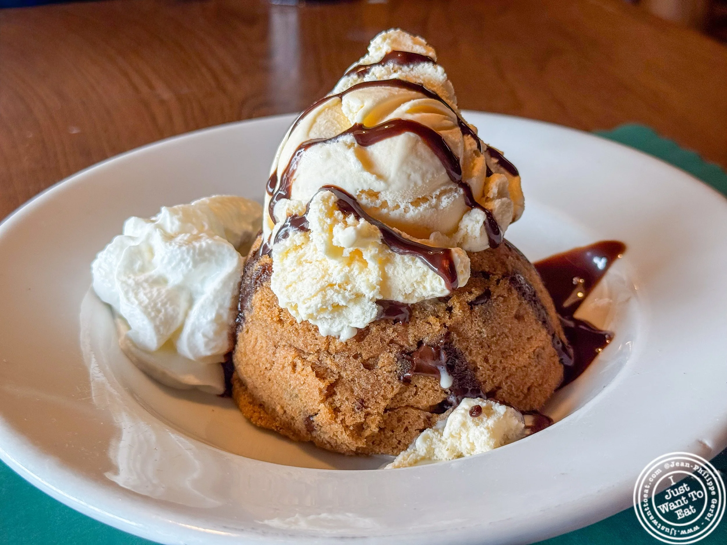Molten cookie cake a la mode at The Cabin Restaurant in Freehold, NJ