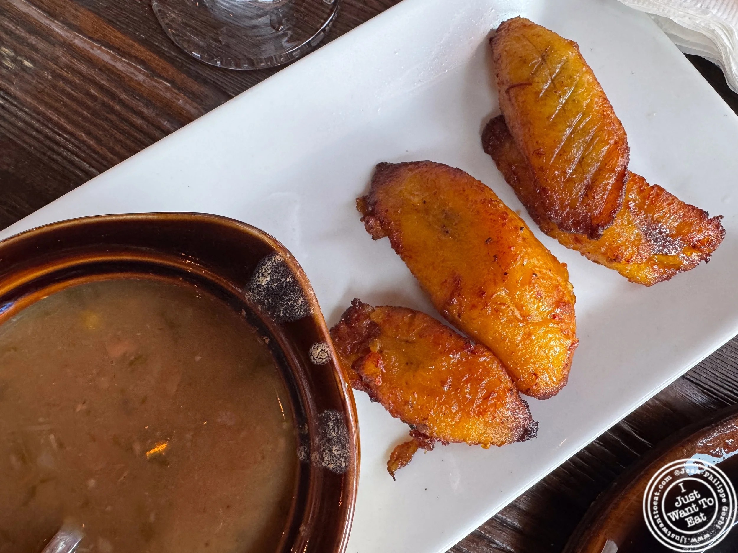 Maduros and frijoles at Colombian Streakhouse and Lounge in Bound Brook, NJ